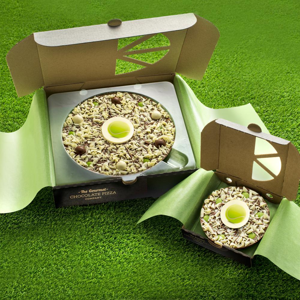 Wimbledon here we come - our tennis-themed chocolate pizzas are ideal for any tennis lovers